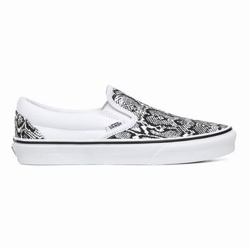 Damske Slip On Tenisky Vans Python Classic Biele VA58UQPST